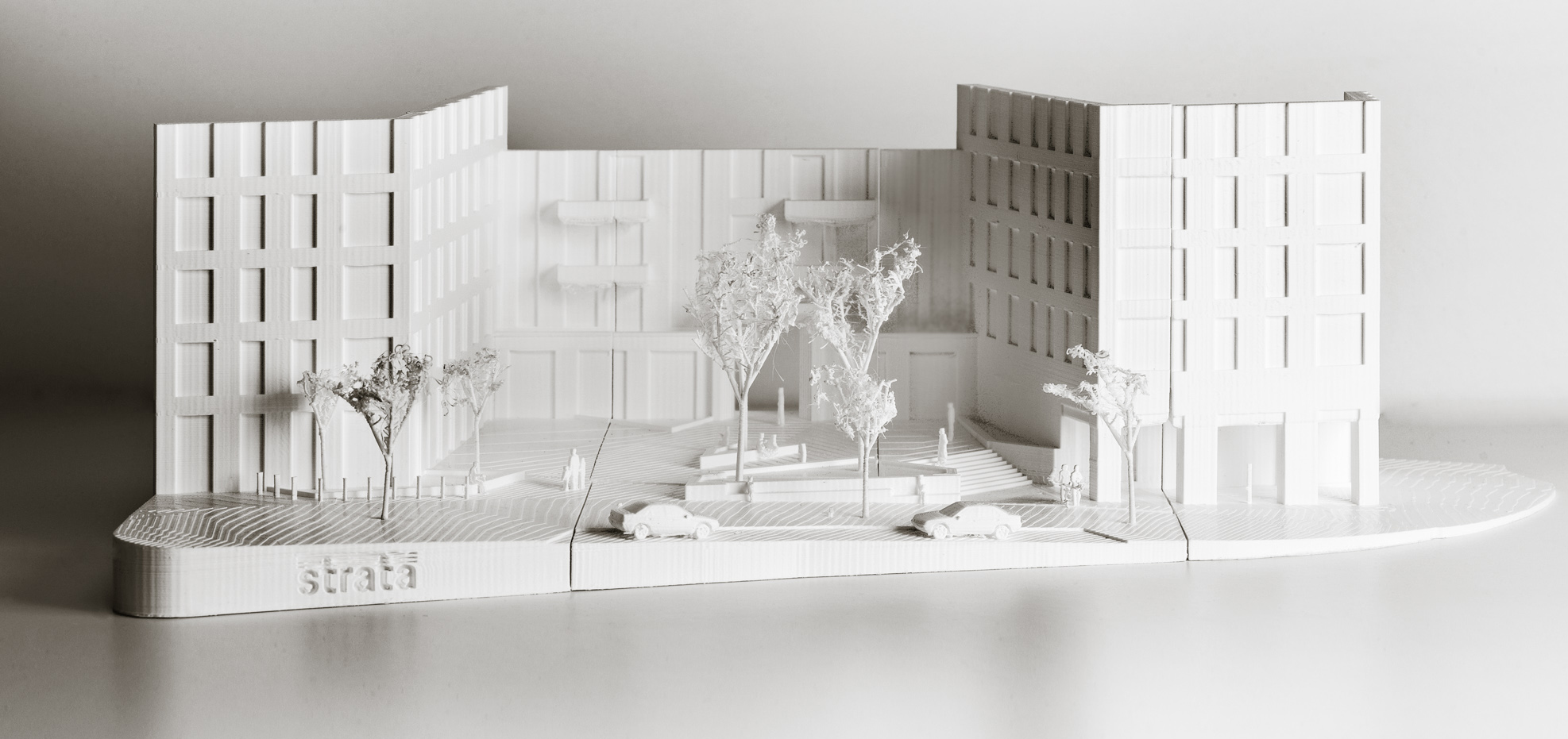 Image of Strata Design Associates 3D print of HUB mixed-use development, Chesterfield House