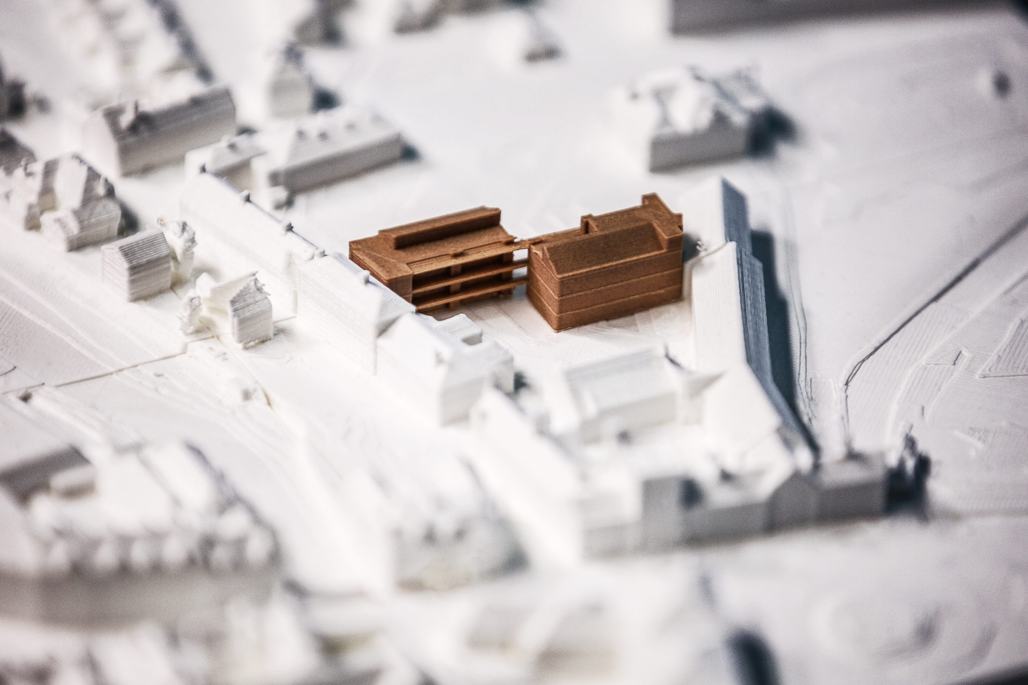 Image of 3D printed model of St Johns Charity almshouse development, Winchester