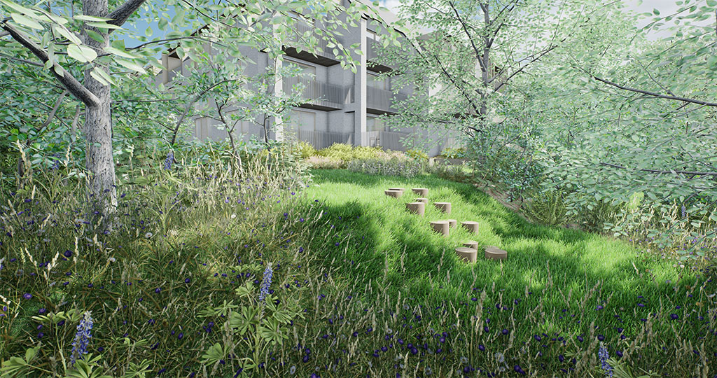 Image of proposed biophilic development in Croydon